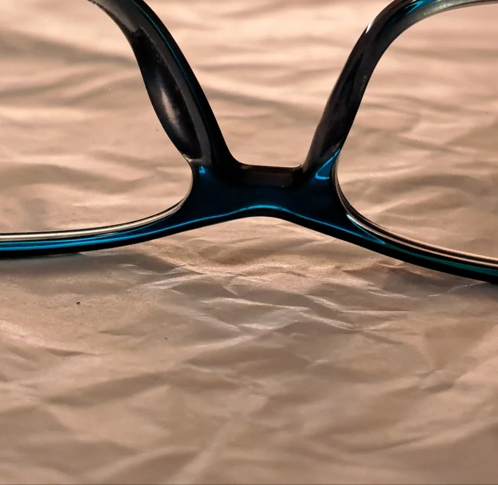 Linton & Rusby Glasses Frames. Colorblock Forest Greens With Goldtone Arms.